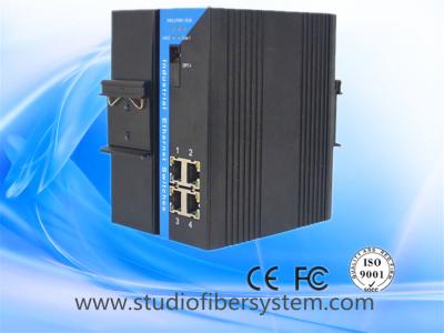Din Rail 4Port 10/100/1000Base-TX+1 Port 10/100/1000 Base-FX industrial fiber media converter/ethernet switch