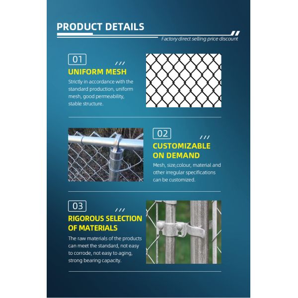 Material Galvanized Iron Wire Or PVC Coated Iron Wire PVC Sprayed Electric Galvanized Chain Link  Fence