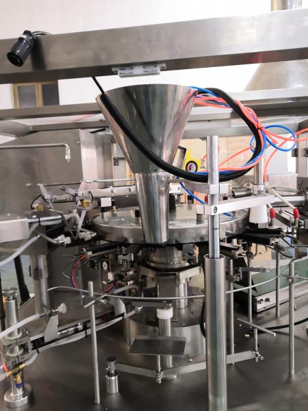 8 Stations Nitrogen Filling Multihead Weigher Packing Machine For Snacks