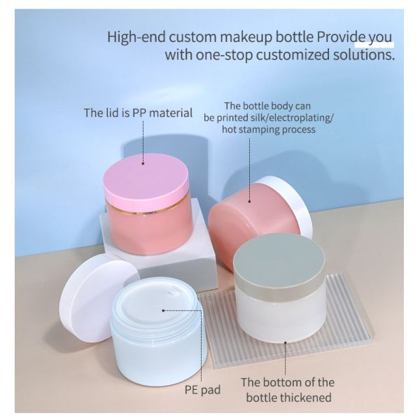 Double Wall PP 100g 3.38oz Cosmetic Jars for Body Butter Jars Cream Material Face Mask Hair Oil Packaging Containers