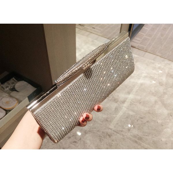 2019 new diamond-encrusted bag rhinestone lady clutch bride wedding banquet dinner party bag handbag for women