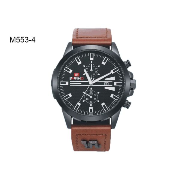 Date Men's Quartz Watch  5-Pin Multifunctional Chronograph Wristwatch M553