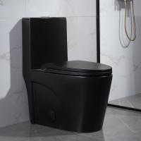 1,6 Gpf Matt Black Dual Flush Elongated um padrão americano do toalete da parte