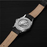 Dial blanco y negro del movimiento del cronógrafo mecánico impermeable manual del reloj