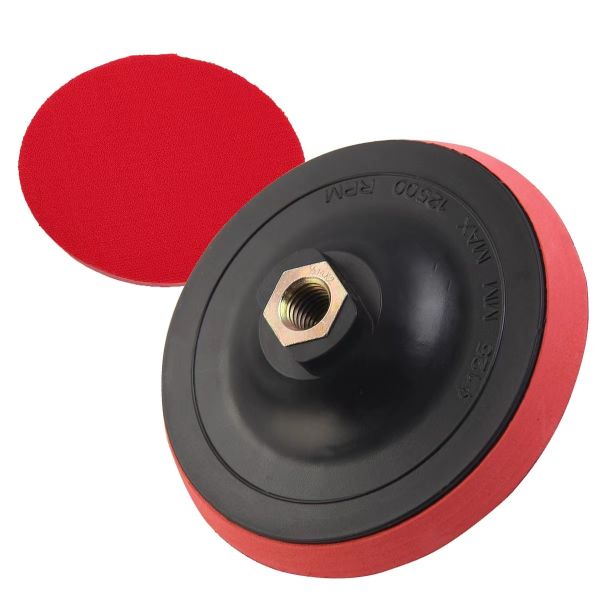 Angle Grinder 115mm Backing Pad with Rotary Resin Fiber Sanding Disc Sample Provided