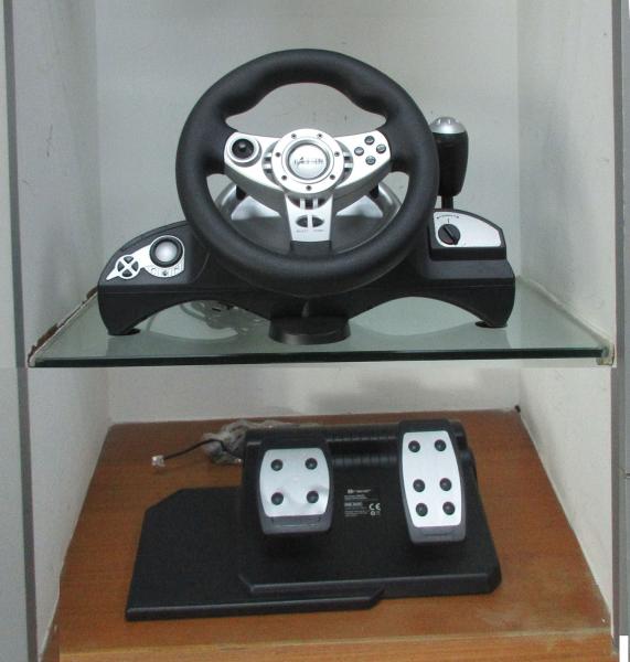 Multi Platform Video Game Computer Steering Wheel With Foot Pedal FOR PC Direct-X X-INPUT P2 P3