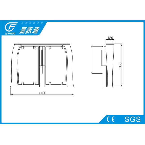 Remote Control Electronic Turnstile Gates AC220V 50HZ For Commercial Building