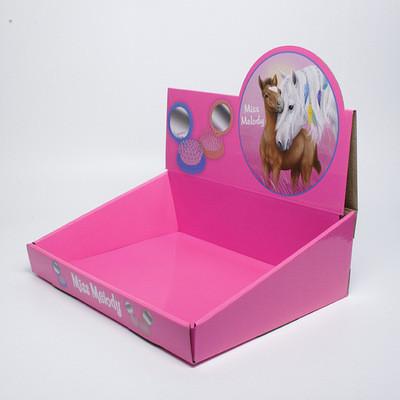 C1S Custom Logo Supermarket Use Foldable Corrugated Boxes Counter Display