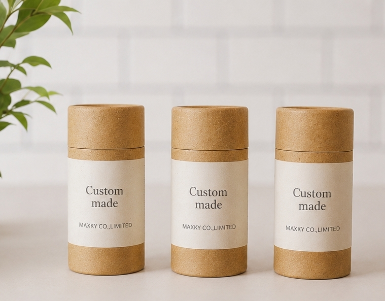 Eco Recyclable Kraft Paper Tube Food Grade Custom Print for Food Tea Packaging