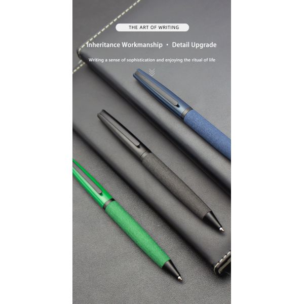 Retractable Twist Metal Ballpoint Pen 1.0mm Fluent Business Signature Pen For Gift