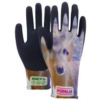 15 Gauge Femmes Gants de jardinage Animal Impression Latex Palmier revêtement Durable Travail respirant