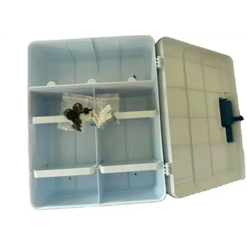 Plastic First Aid Kit Box Cabinet Large Wall Mounted Storage Case With Lock
