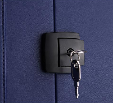 Professional Waterproof Makeup Trolley Cosmetic Case With Lighted Mirror KL-MCL001-BLUE