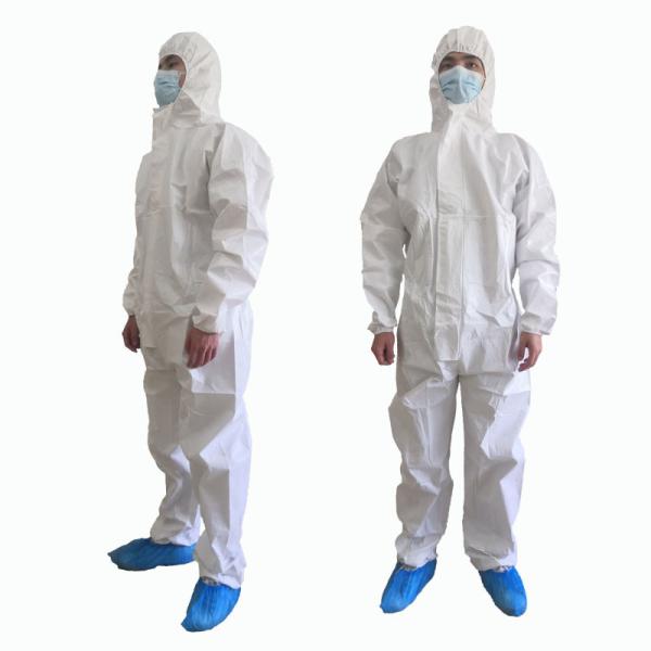 EN14126 Microporous Disposable Surgical Coveralls Disposable Hazmat Suit With Hood