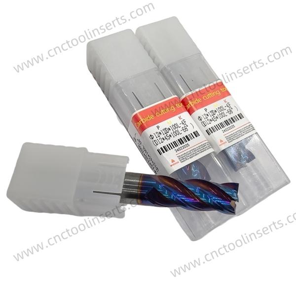 Milling Cutter, End Mill，CNC Insert, PVD Coating, Model D12*45*100L-68°,Machining of Planes, Steps, Grooves, and Contoured Surfaces​