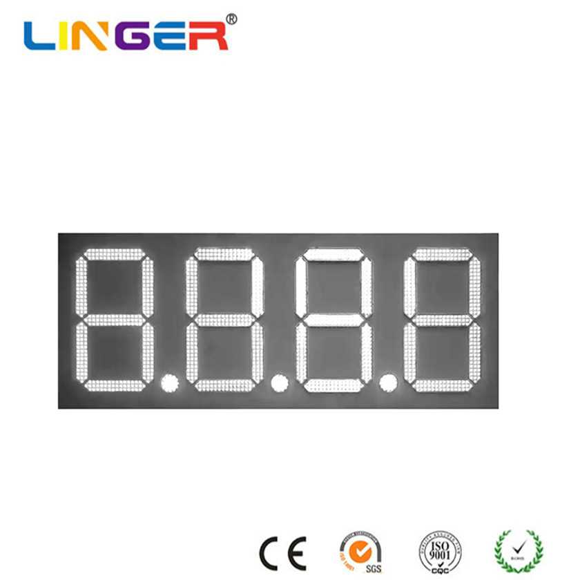Red Digital Gas Price Signs 12 Inch Digital Price Signs IP68