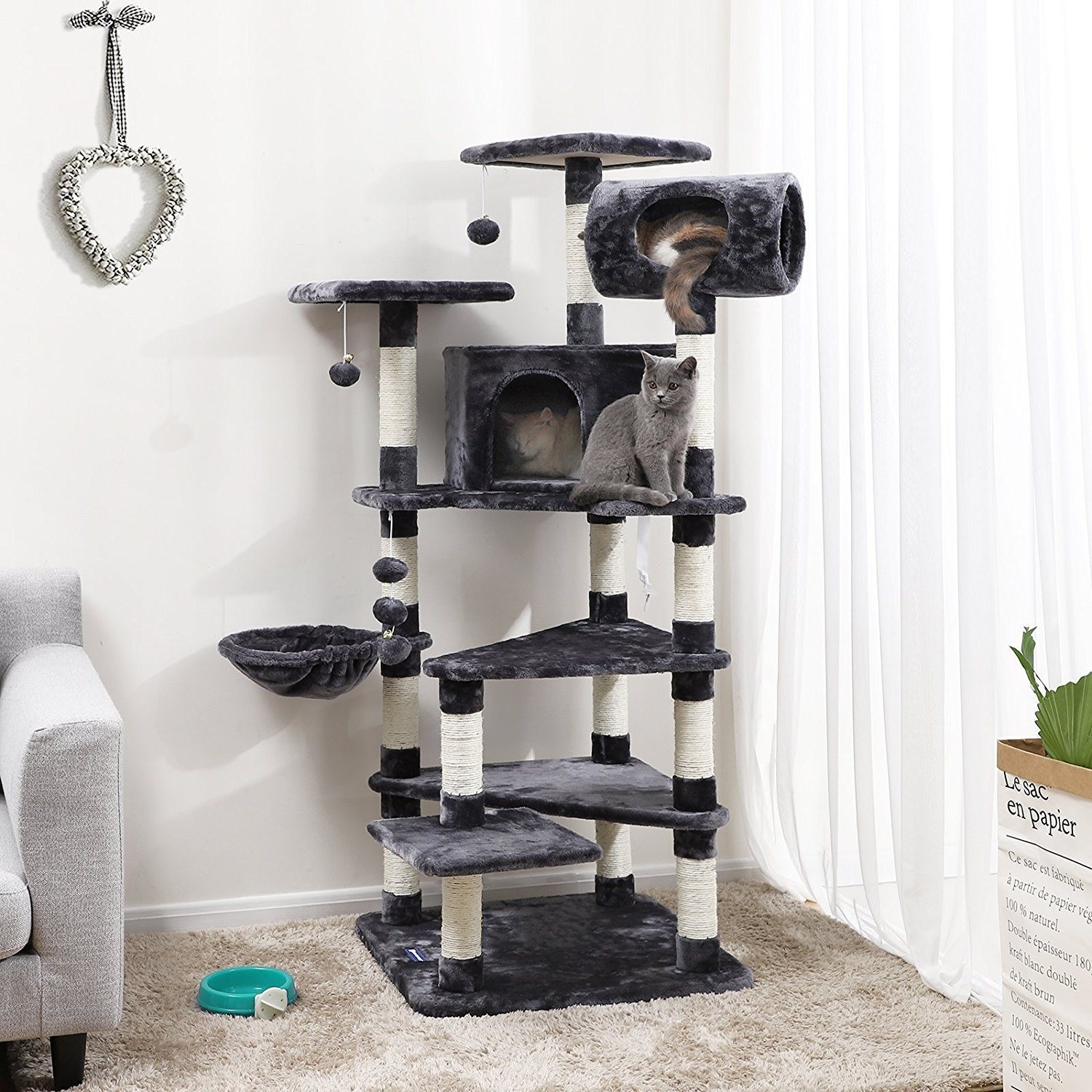 Multi-Layer Cat Scratching Post with Large Jumping Platform Customized Requests Accepted