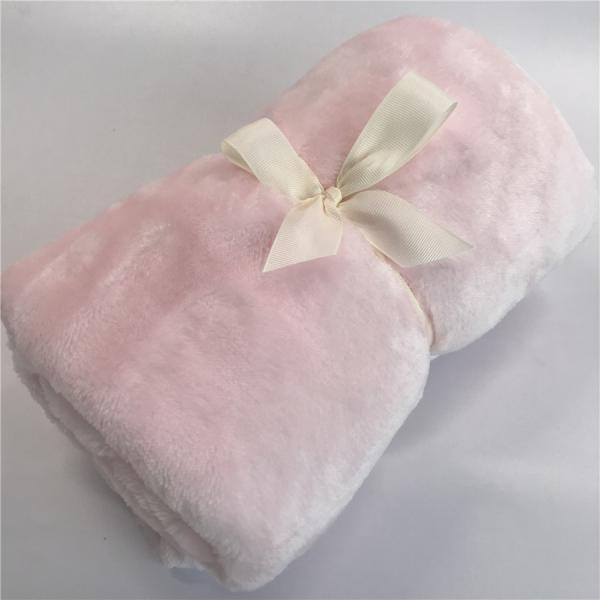 Polyester Solid Color Coral Fleece Blanket for Home and Office Decoration