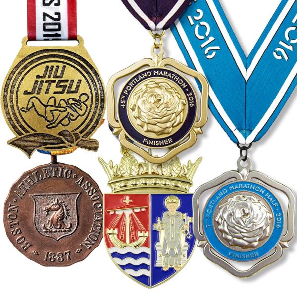 Zinc Alloy Award Design Logo 2D 3D Gold Soccer Running Sport Metal Custom Medal