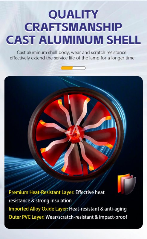 IP65 Aluminum Round Industrial Windmill Light with RGBW LED DMX512 Control for Corporate Events & Conferences