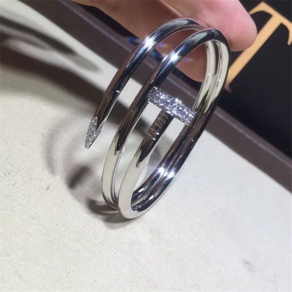 C luxury just nail bracelet 18k gold  white gold yellow gold rose gold bracelet  Jewelry factory in Shenzhen, China