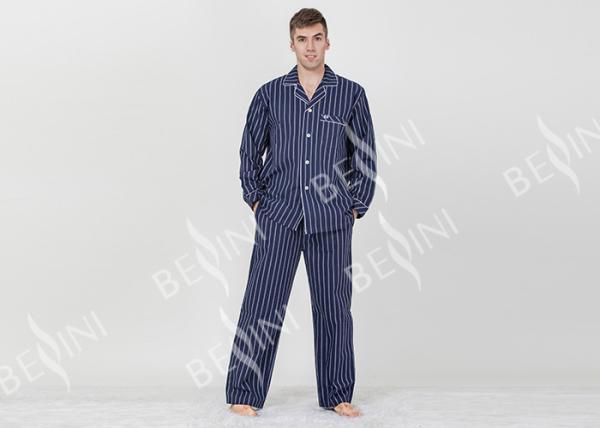 Personalised Mens Long Pyjamas Set / Mens Luxury Loungewear Set Anti Shrink