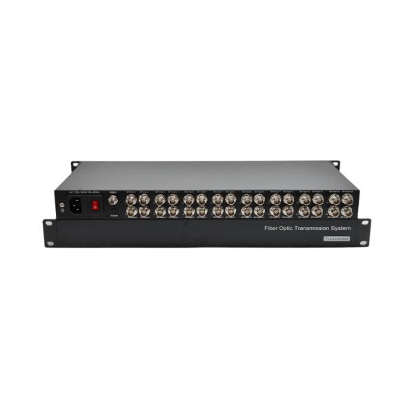 Rack Mounted 12G SDI Video to Fiber Converter with 16 Channels and LC Connector for SMPTE and UHDTV