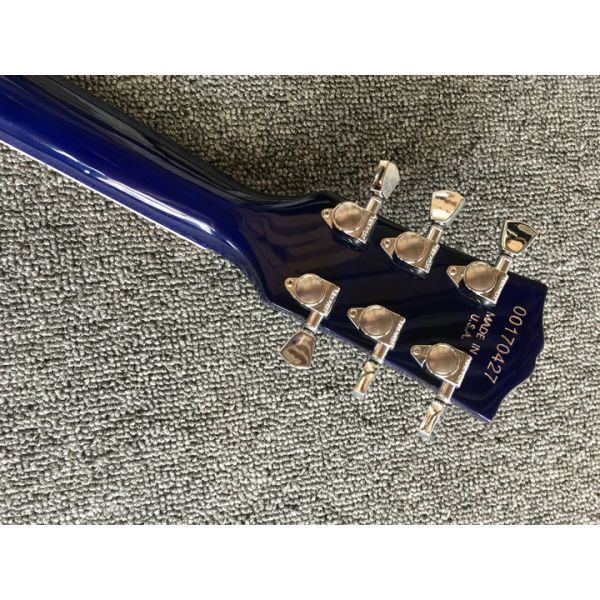 2017 New + guitar factory + Chibson LP custom electric guitar blue flame maple top LP custom 1959 guitar Free Shipping L