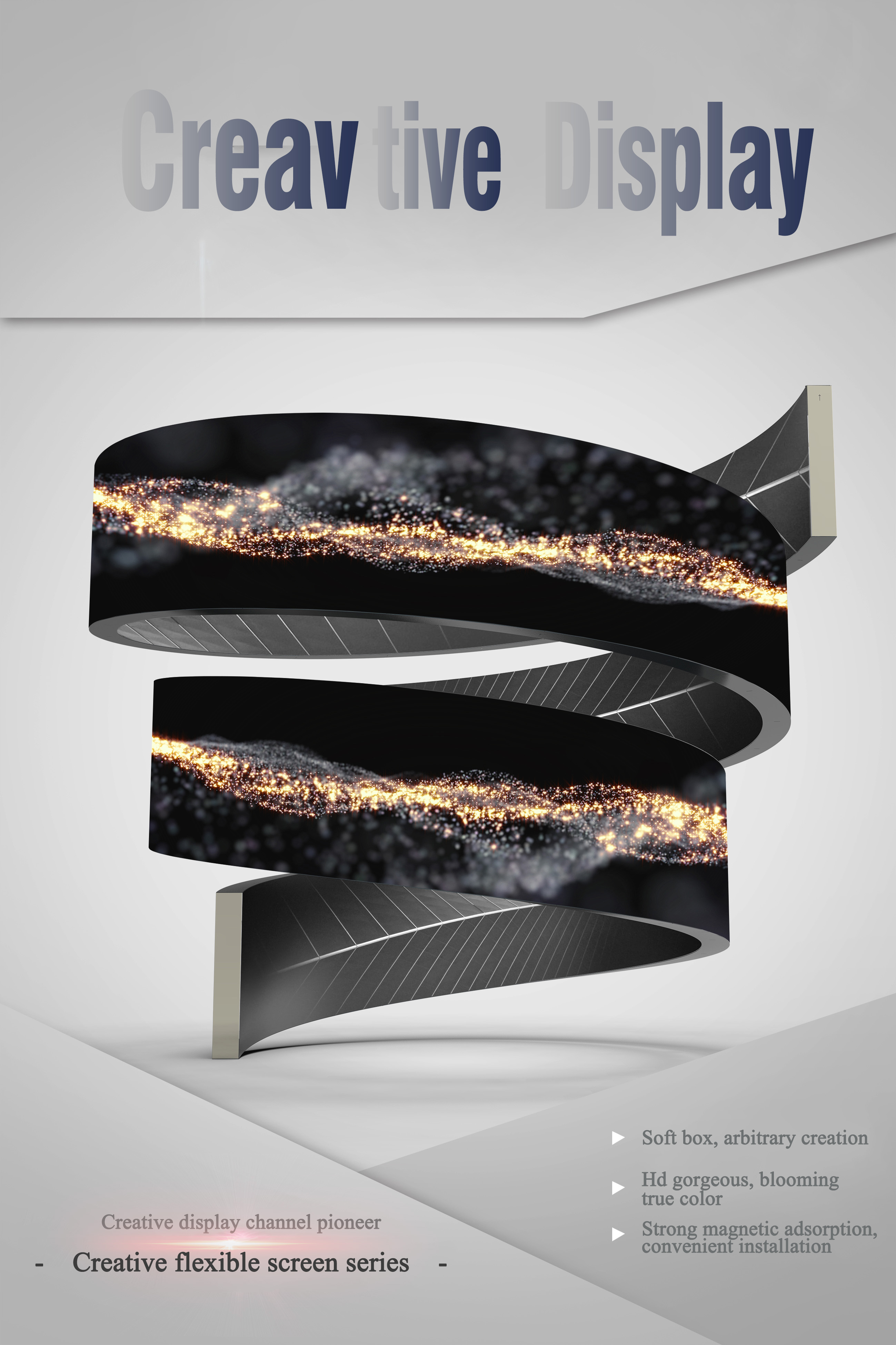 Экран приведенный высокого определения Bendable высоко дисплей СИД небольшого тангажа обновленного тарифа гибкий мягкий