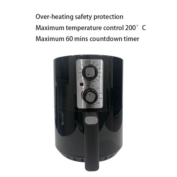 Электрический воздушный фритюр 1800 Вт с двумя ручными кнопками управления для бытовой техники