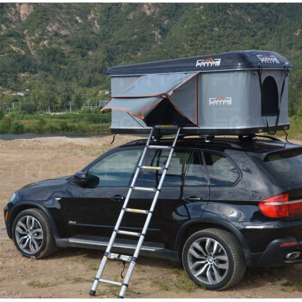 Canvas Fabric Single Layer Mechanically Operated Hard Shell Roof Tent