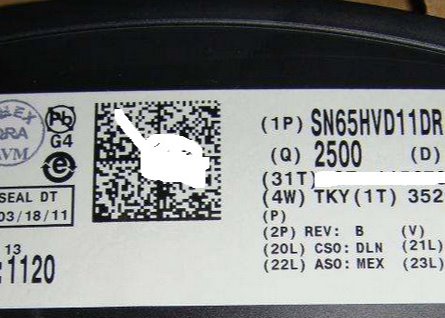 Half Duplex 3.3V SN65HVD11DR RS 485 Interface IC