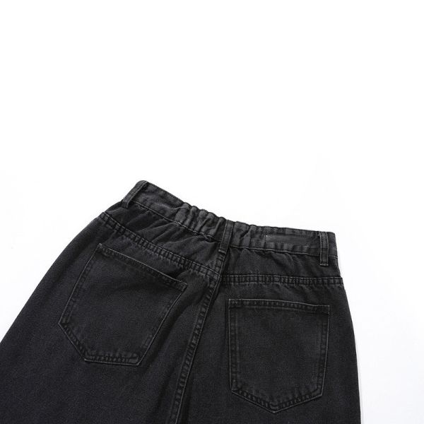 Джинсы OEM MOQ 100pcs сорванные чернотой фасонируют изготовитель джинсовой ткани брюк людей свободный