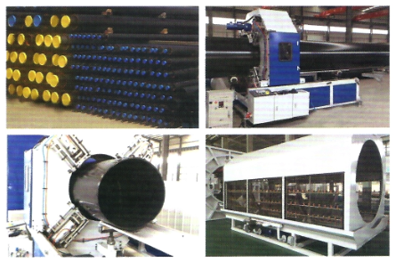 Heavily Heat Shielded Plastic Pipe Production Line For PE Insulation Smoothly Surface Pipe