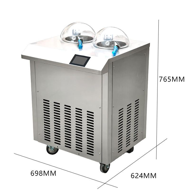 Ce Automatic Fresh Fruits Vertical Gelato Hard Ice Cream Machine With Display Freezer