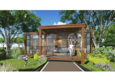 Moistureproof Prefabricated Small Houses , No Paint Prefab Mini Cabins