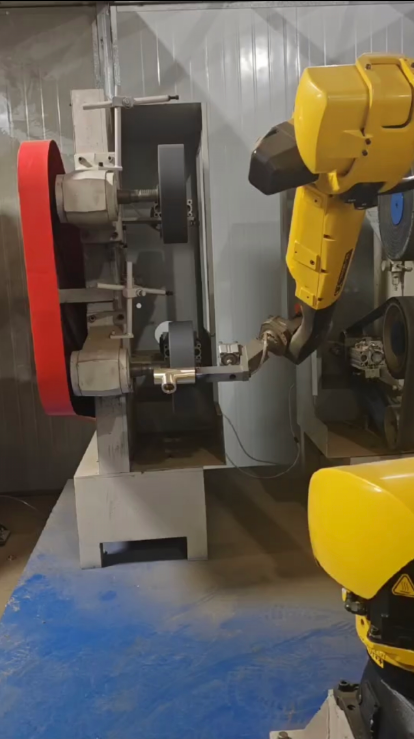 Dead Angle Free Robotic Grinding Automation For T Shaped Brass Sanitary Ware