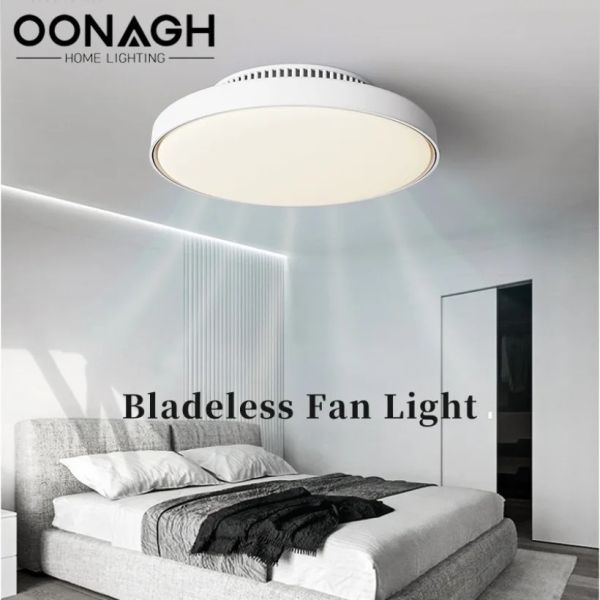 Bedroom Home Decoration white Invisible Bladeless Remote Control Dimming Electric Fan (WH-CLL-69)