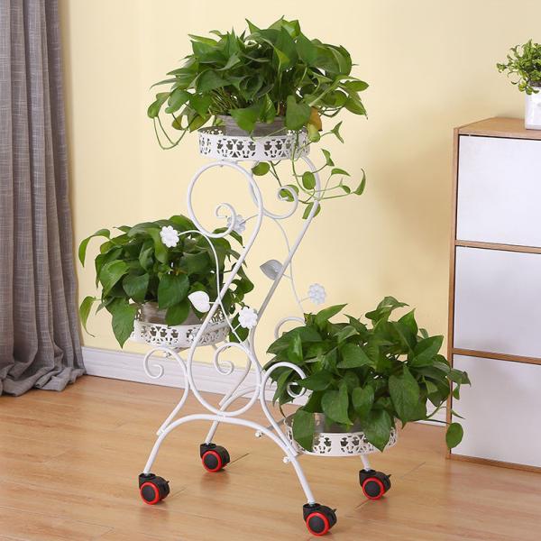 Anti Corrosion H81cm 6 Tier Metal Plant Stand For Decoration