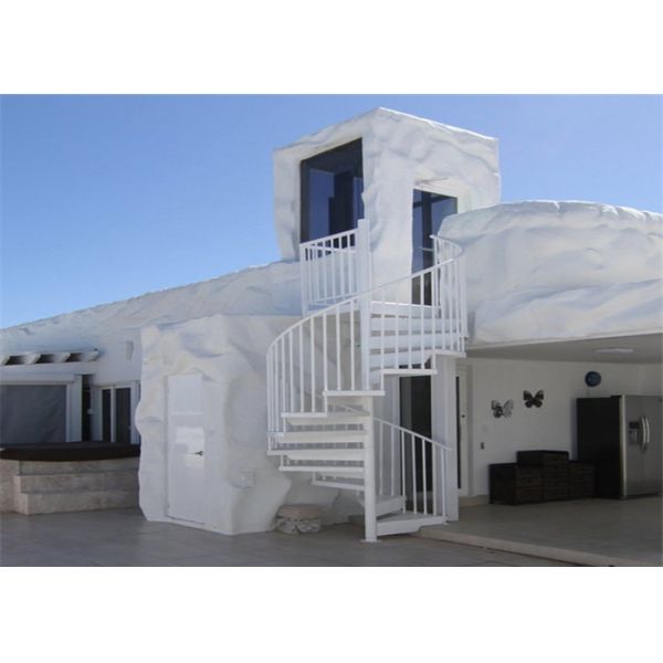 Customized Custom Spiral Staircase Cast Iron Stair Indoor / Outdoor