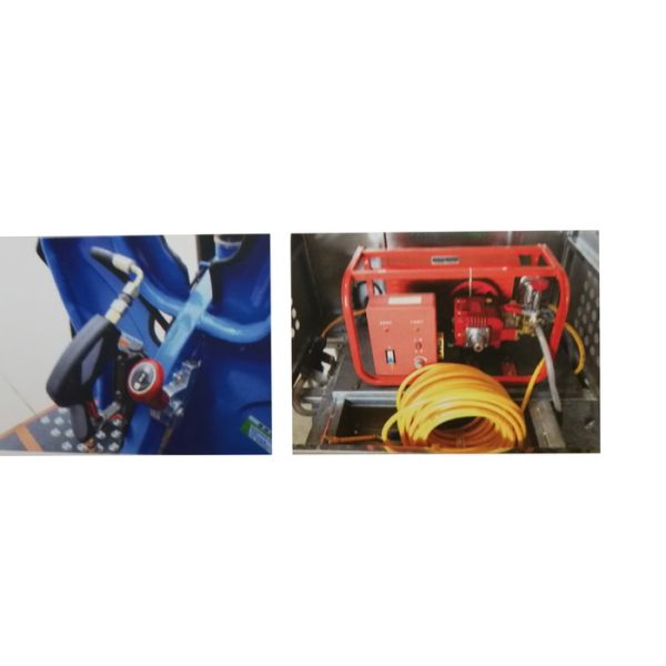 Three Wheel Street Cleaning Vehicles High Pressure Hot And Cold Water