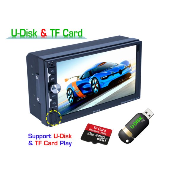 FM Radio 7 Inch Touch Screen Car Stereo USB Bluetooth Double Din Gps Head Unit