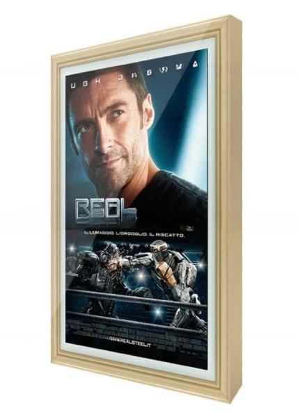 UHD 4K 49 50inch wood LCD photo frame NFT Video loop player display with WIFI Android OS for advertising signage totem gallery