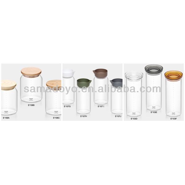 High Borosilicate Glass 2 Gallon Glass Canister Bamboo Lid Dried Fruit Coffee Storage