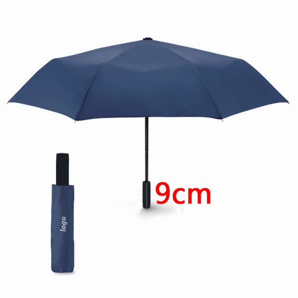 210T Polyester Three-folding Umbrella with ABS Plastic Handle and Waterproof Fabric
