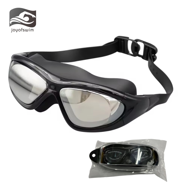 Professional Swimming Glasses Electroplated Swimming Goggles Anti Fog Lenses And Adjustable Strap
