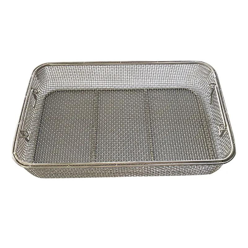 Reusable Medical Disinfection Wire Mesh Instrument Sterilization Basket 304 316