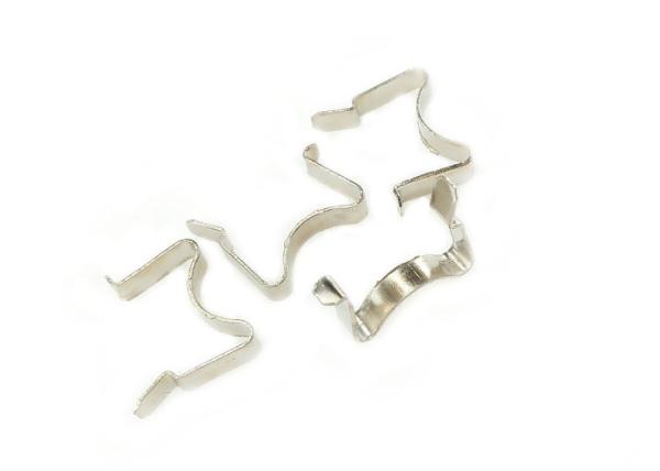 Nickel Finish Metal Stamping Parts Grey Steel Spring Battery Contacts for Electronics