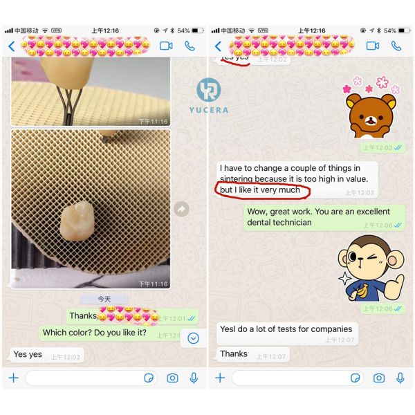 HT White Dental Zirconia Block 16 Colors 3 Bleaches For Bridges Crown