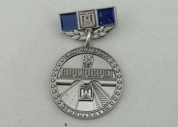 32mm Zinc Alloy Custom Medal Awards Soft Enamel , Antique Nickel Plating